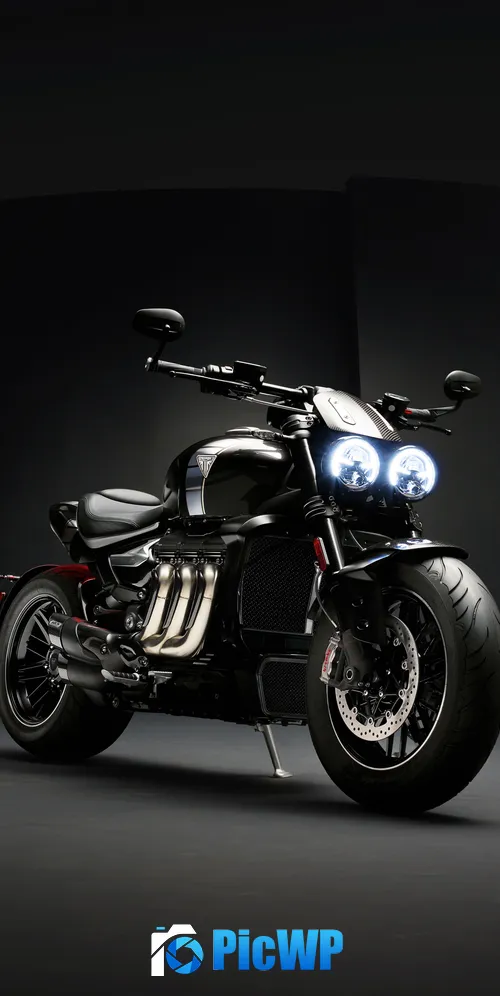 Triumph Rocket 3 TFC Black 3K Mobile Wallpaper
