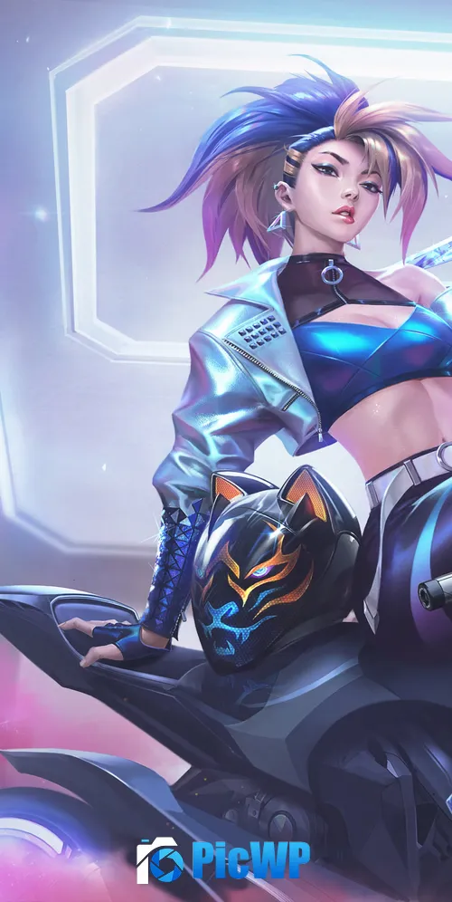 KDA Akali Fan Art 3K Mobile Wallpaper