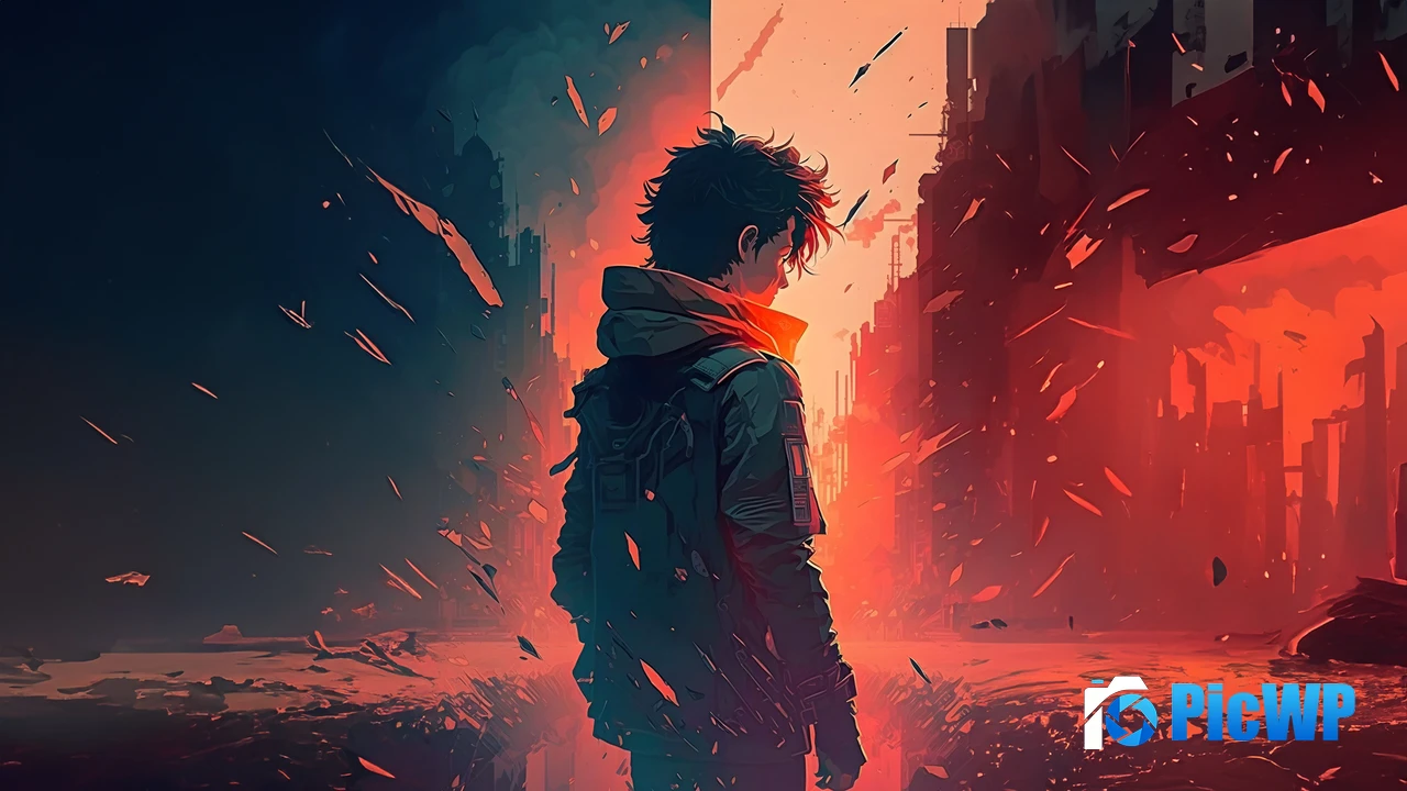 Lofi boy AI art 4K PC Wallpaper