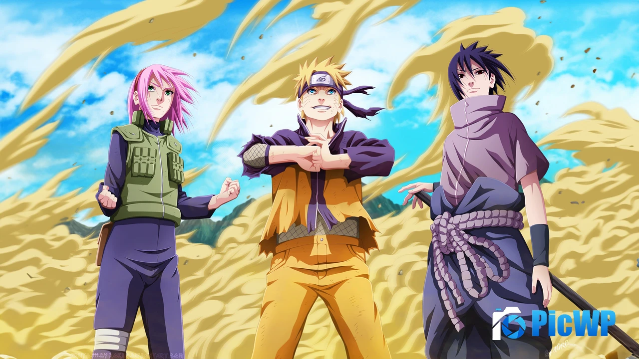 Sasuke Uchiha Sakura Haruno 4K PC Wallpaper