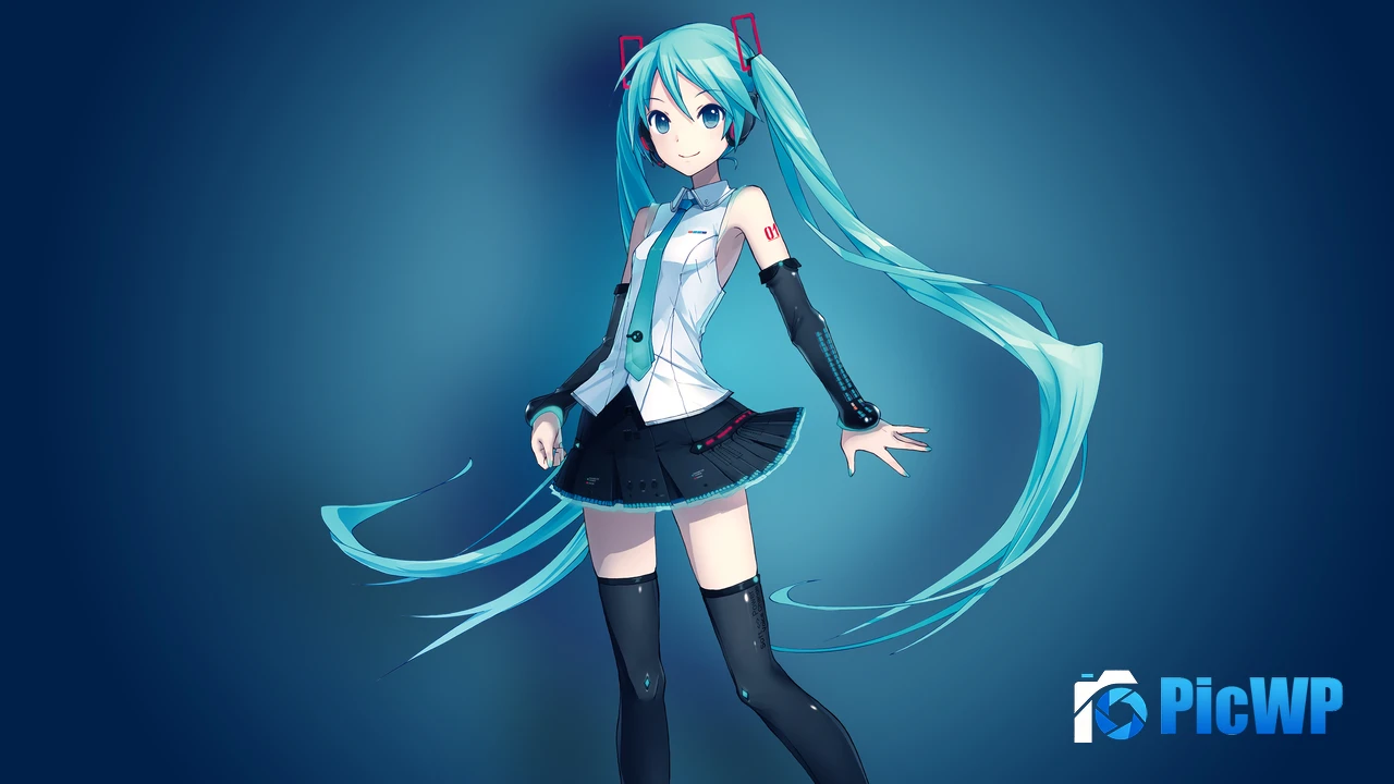 Anime girl Hatsune Miku 4K PC Wallpaper