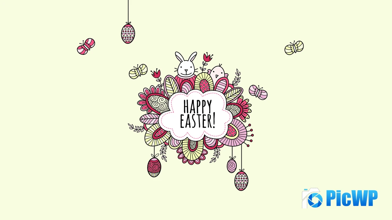 Happy Easter Illustration 4K PC Wallpaper