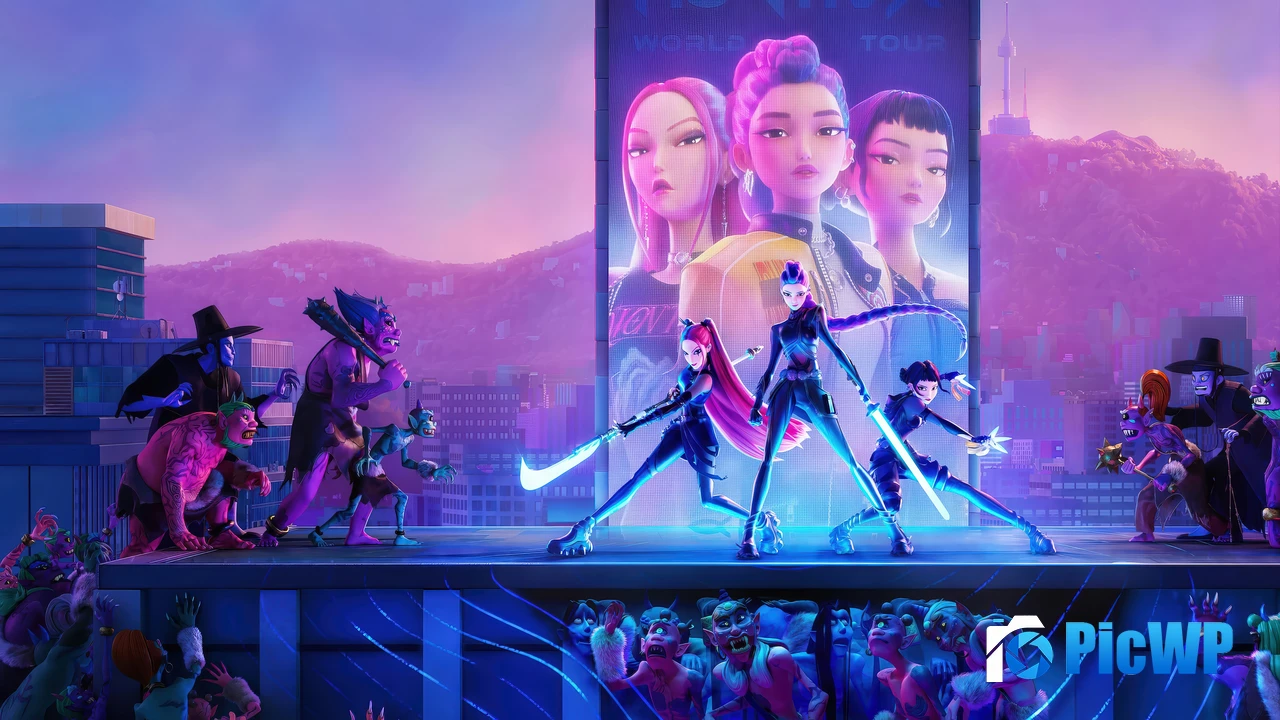 KPop Demon Hunters 2025 4K PC Wallpaper