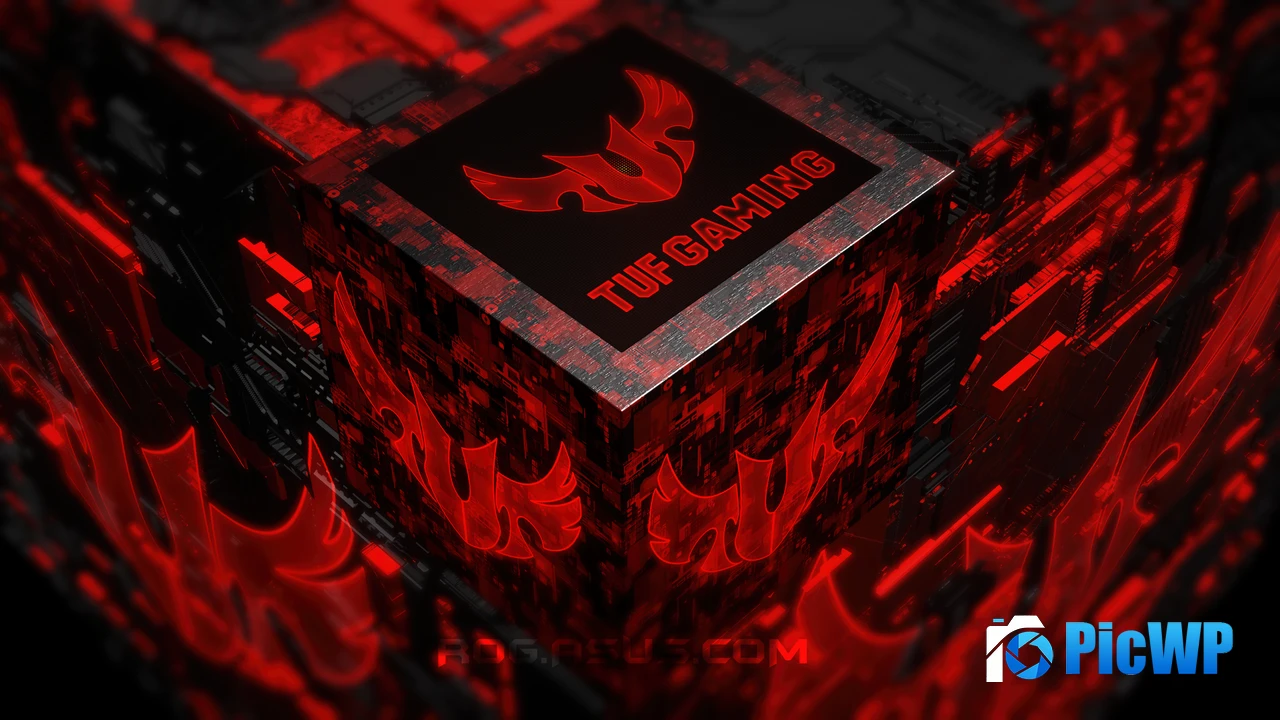 ASUS TUF Gaming 3D cube 4K PC Wallpaper