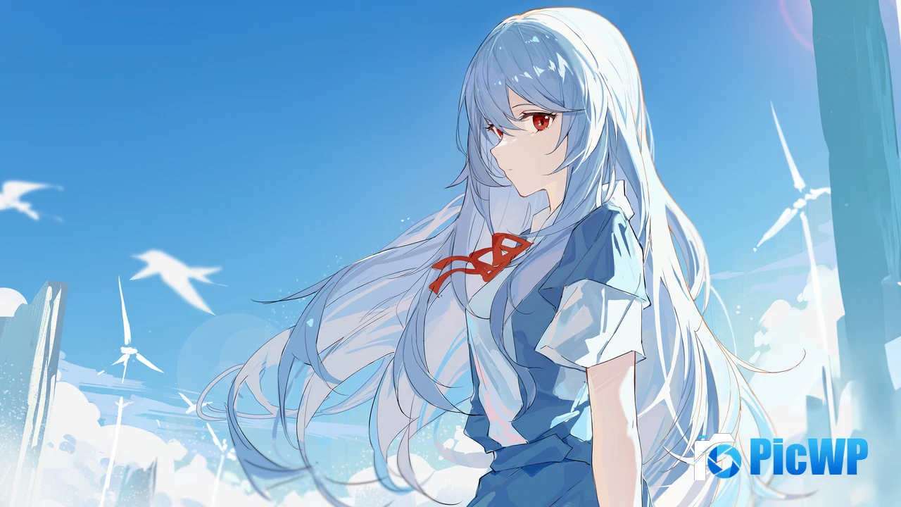 Rei Ayanami Anime girl 4K PC Wallpaper