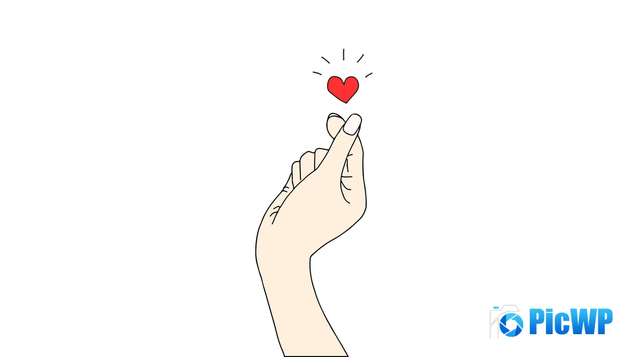K-pop Finger heart 4K PC Wallpaper