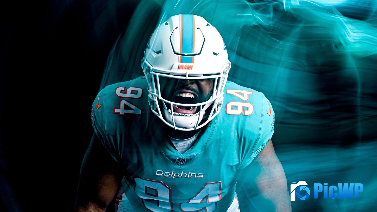 Miami Dolphins Christian Wilkins 4K PC Wallpaper