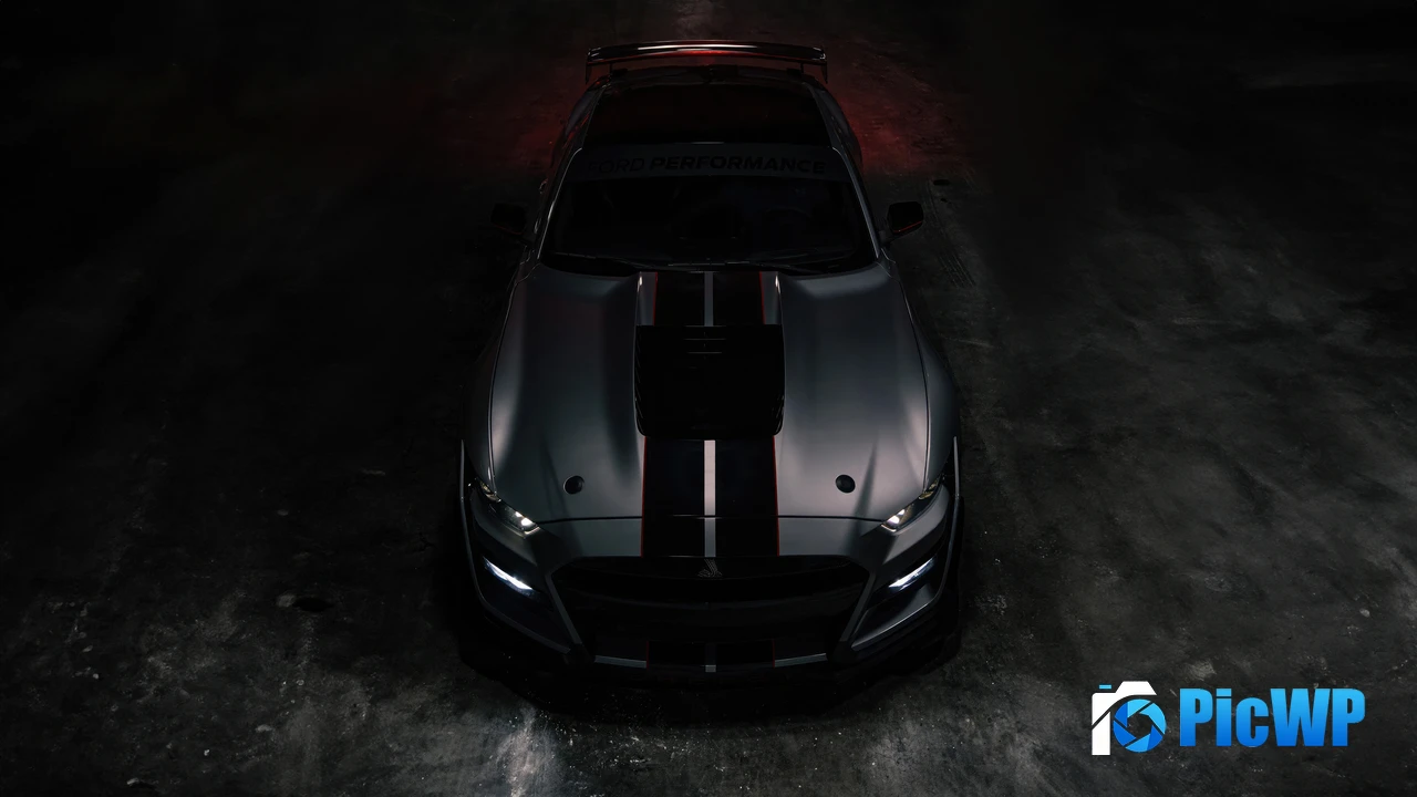 Ford Mustang Shelby GT500 Dark aesthetic 4K PC Wallpaper