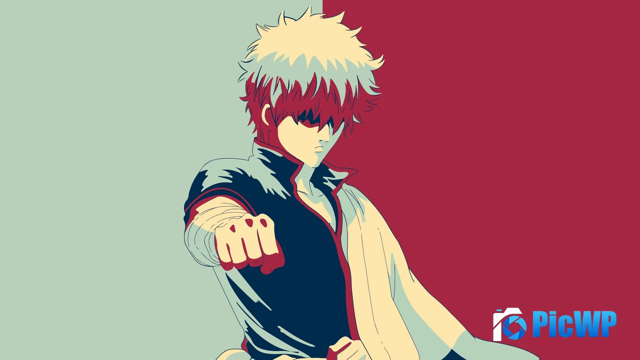 Gintoki Sakata Minimalist 4K PC Wallpaper