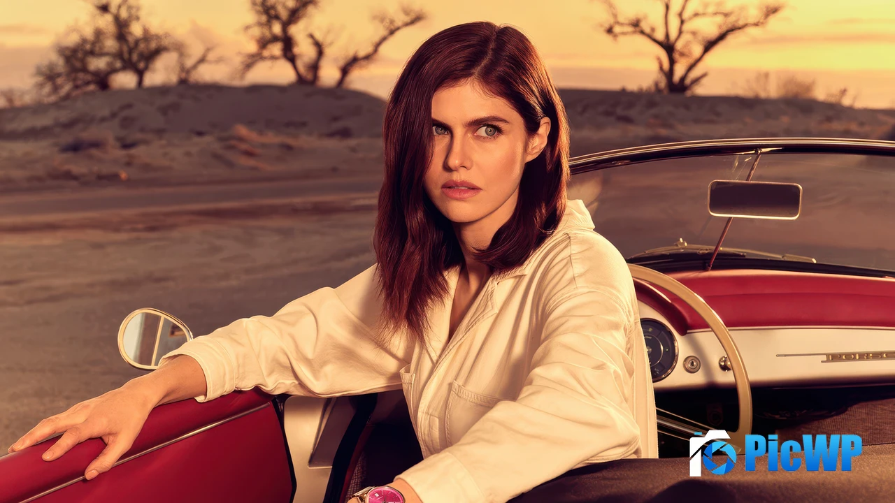 Alexandra Daddario Retro style 4K PC Wallpaper