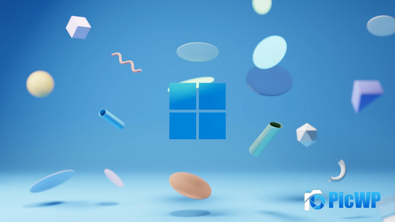 Windows logo Blue background 4K PC Wallpaper