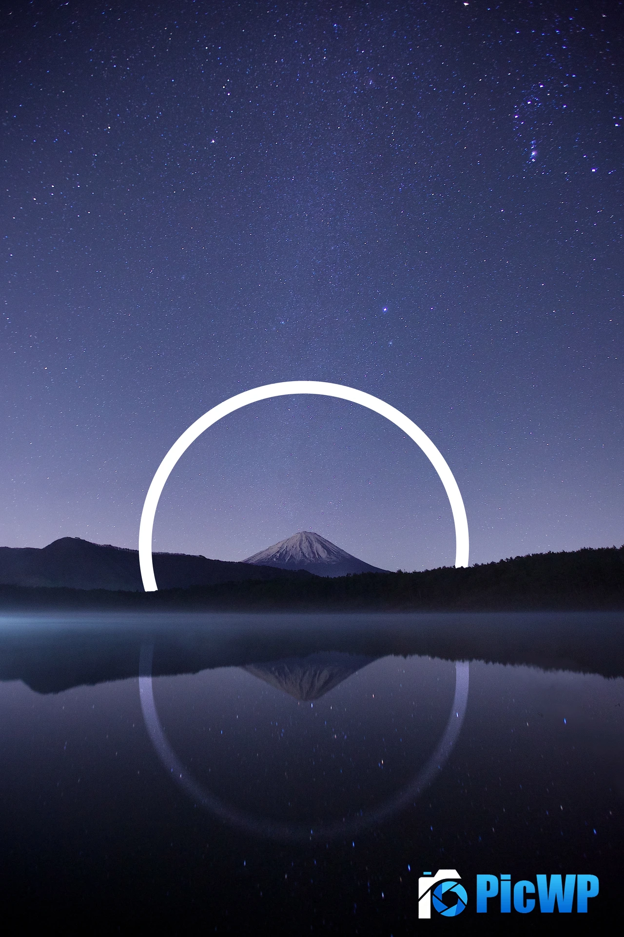 Mount Fuji Night 6K Mobile Wallpaper