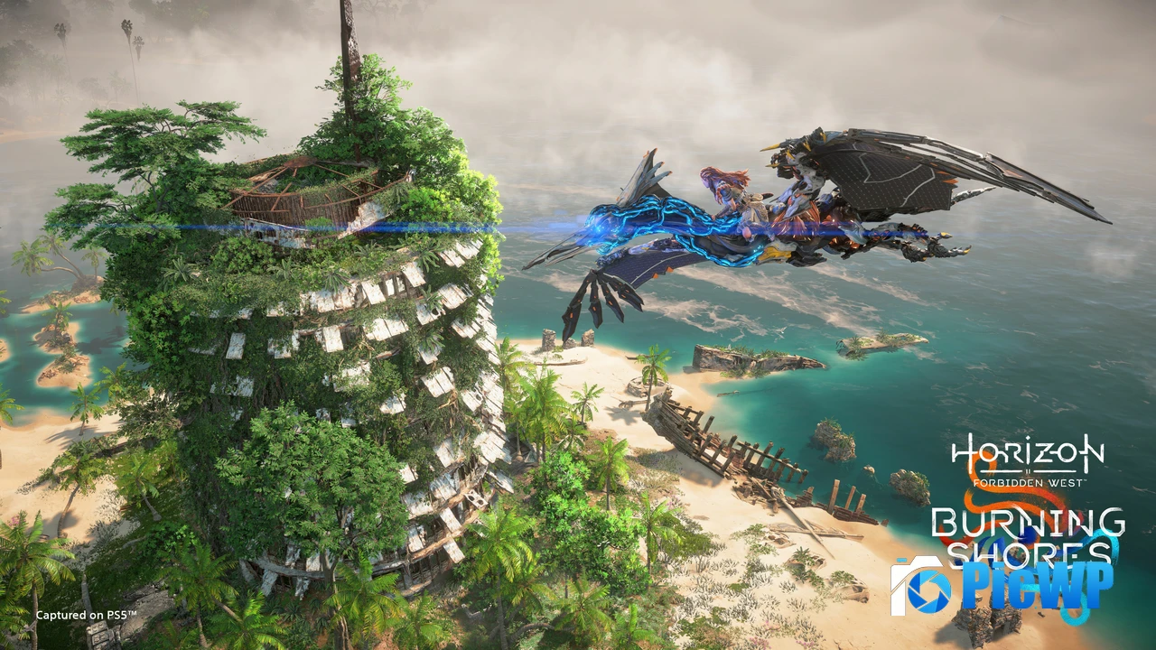 Burning Shores Horizon Forbidden West 4K PC Wallpaper