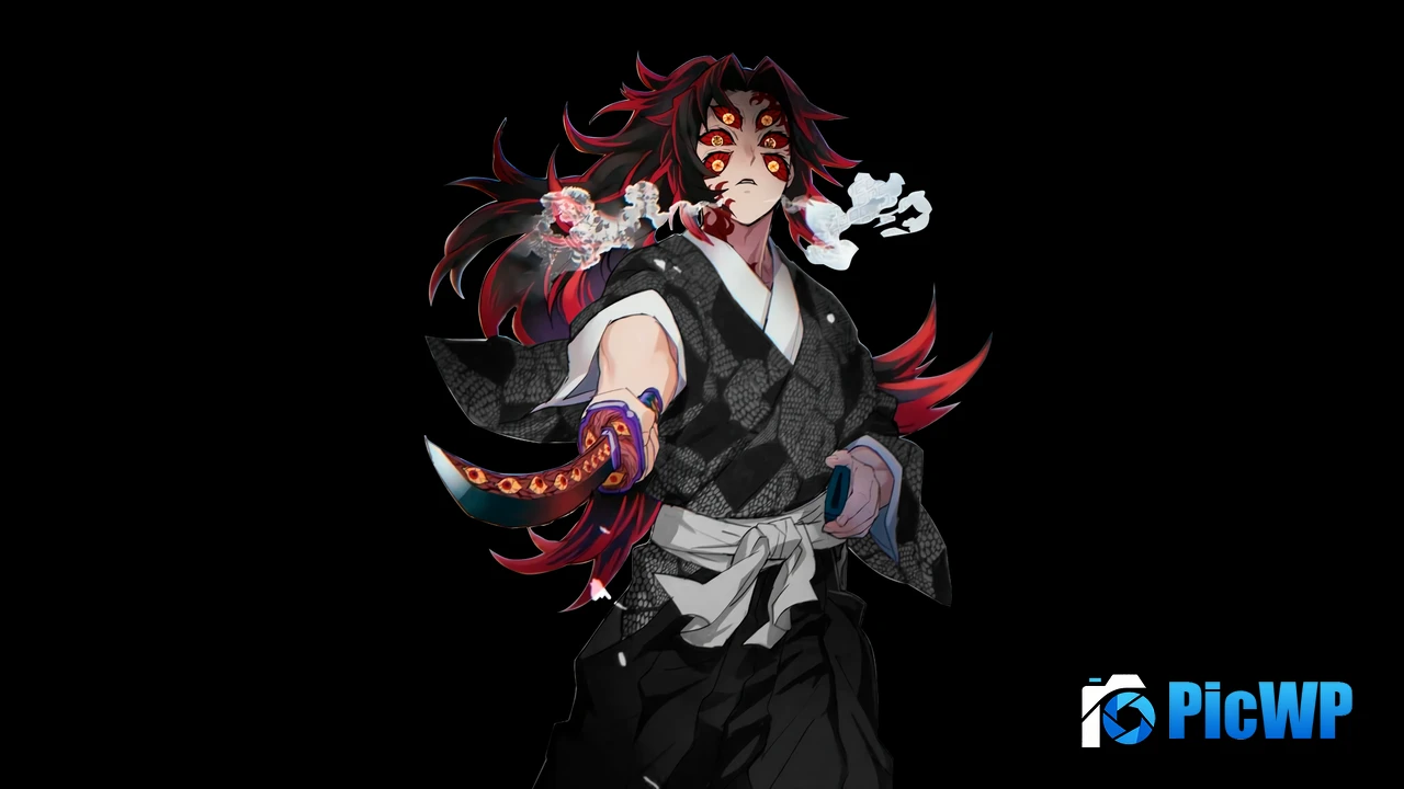 Kokushibo Black background 4K PC Wallpaper