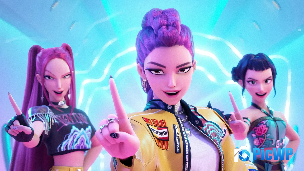 Huntrix K-Pop singers 4K PC Wallpaper