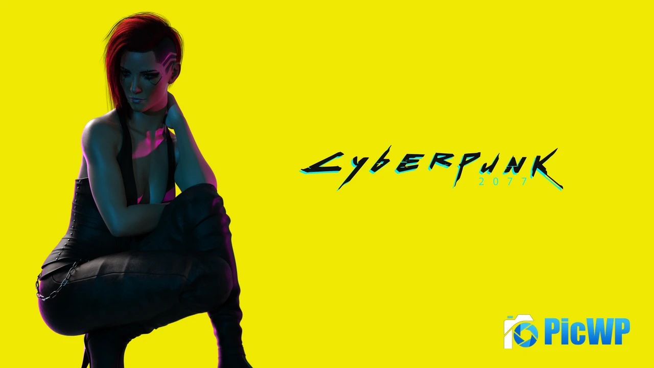 V (Cyberpunk) Yellow background 4K PC Wallpaper
