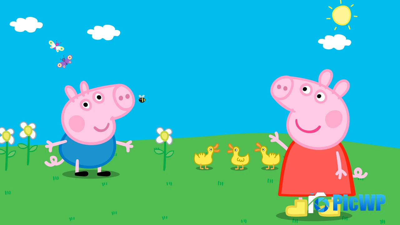 George Pig Peppa Pig 4K PC Wallpaper