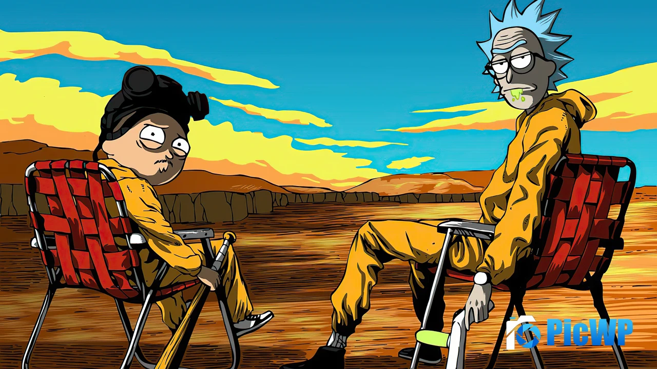 Rick and Morty Breaking Bad 4K PC Wallpaper