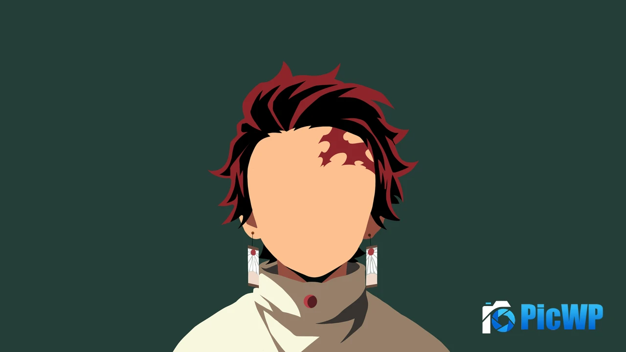 Tanjiro Kamado Minimal 4K PC Wallpaper