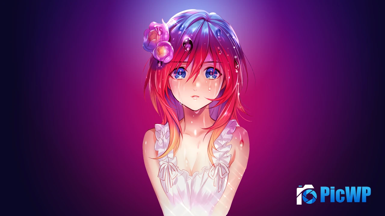 Anime girl Sad 4K PC Wallpaper