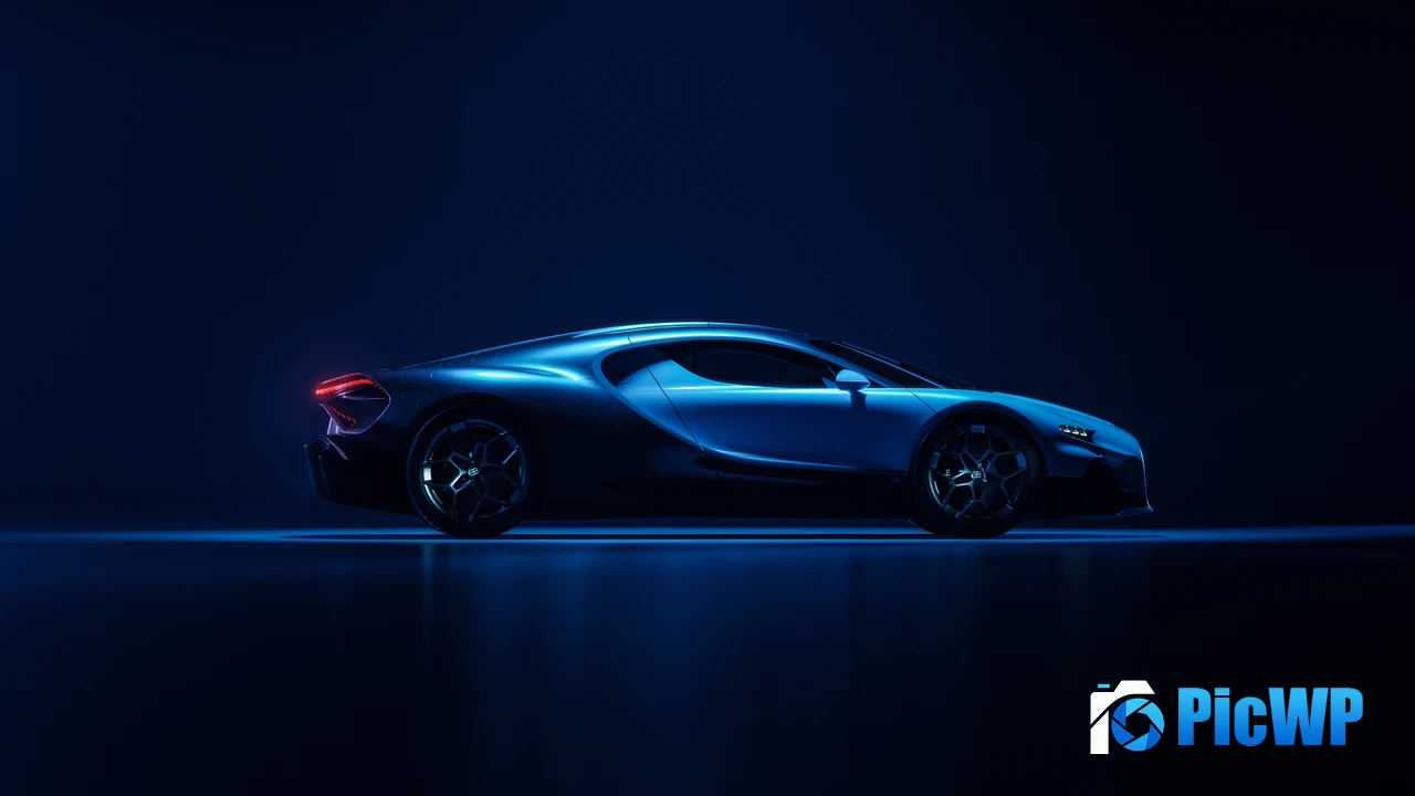 Bugatti Tourbillon Blue aesthetic 4K PC Wallpaper