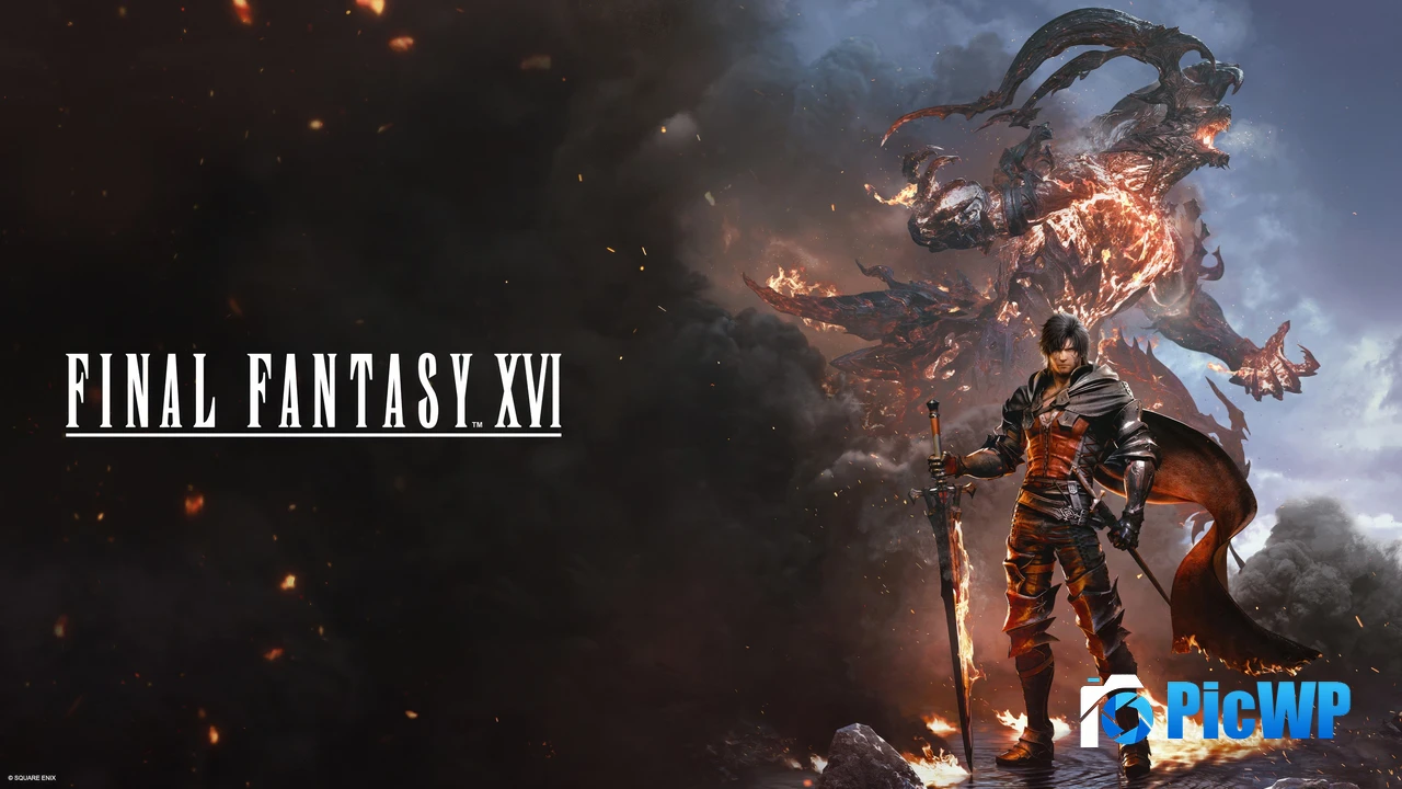Final Fantasy XVI Cover Art 4K PC Wallpaper