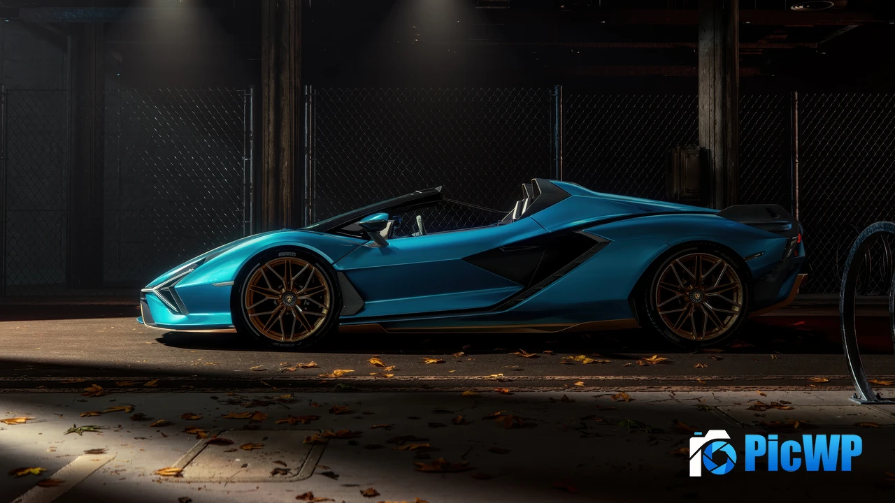 Lamborghini Sián Roadster Hanger 4K PC Wallpaper