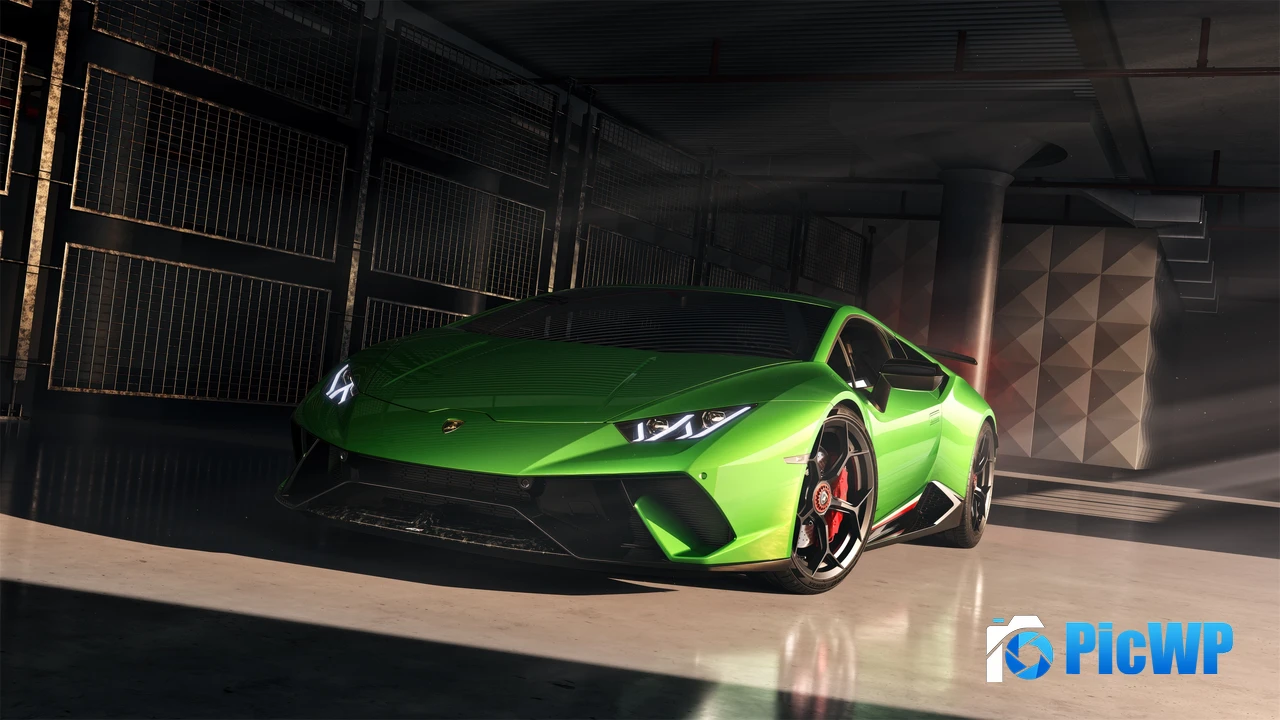 Lamborghini Huracan Performante Green car 4K PC Wallpaper