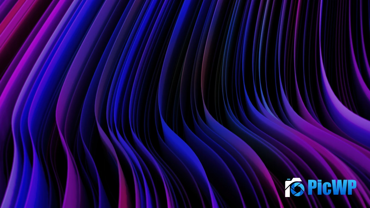 Neon Abstract Waves 4K PC Wallpaper