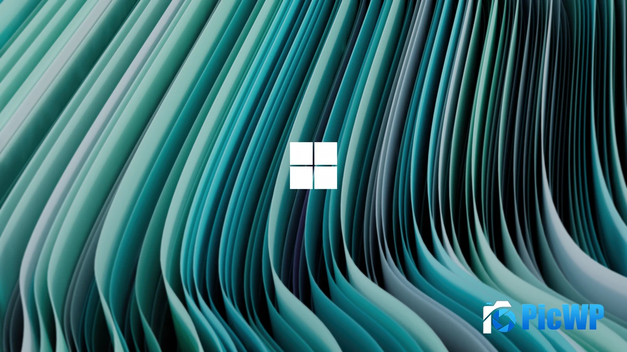 Windows 11 Teal abstract 4K PC Wallpaper