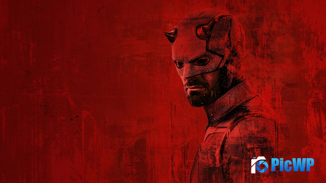 Daredevil: Born Again Red background 4K PC Wallpaper