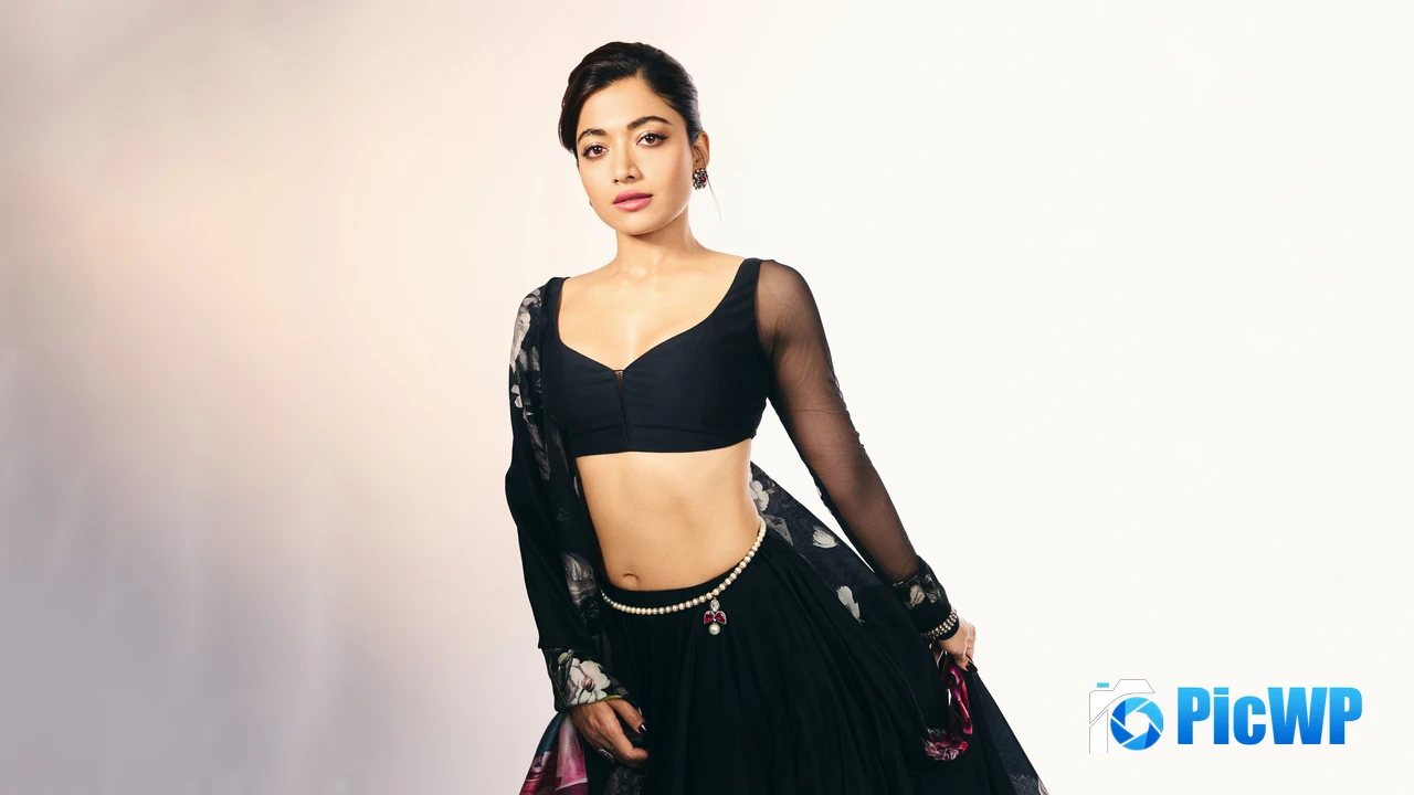Rashmika Mandanna Lehenga 4K PC Wallpaper