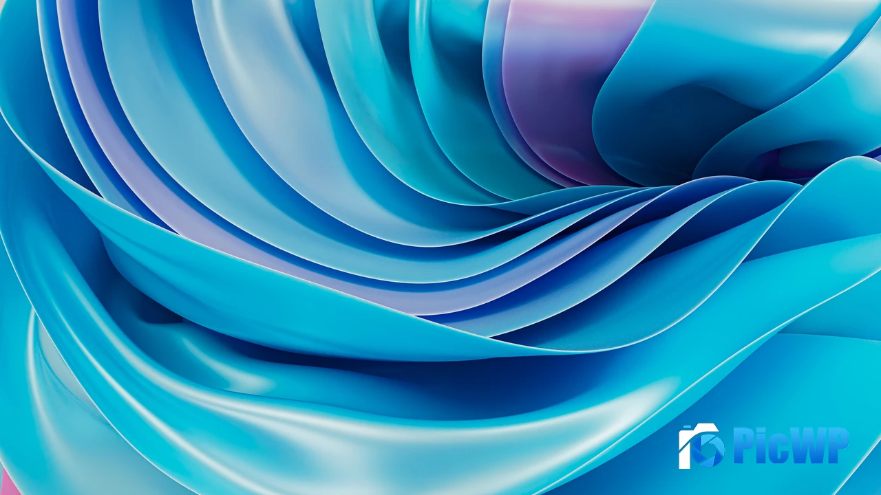 Fluidic Blue abstract 4K PC Wallpaper