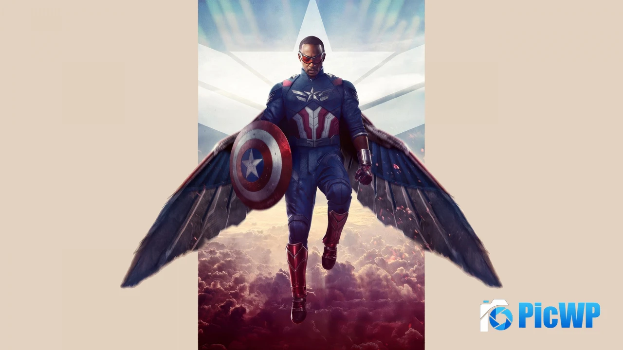 Captain America: Brave New World Anthony Mackie 4K PC Wallpaper