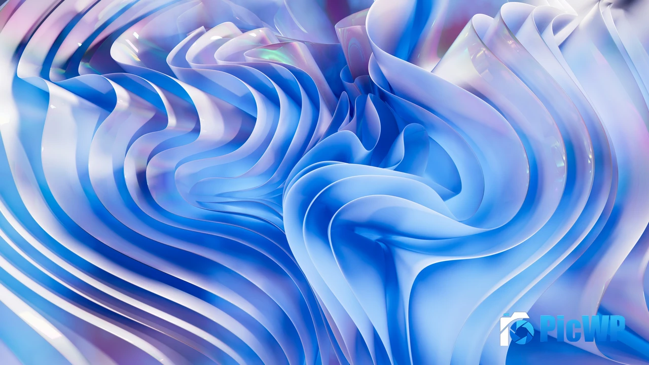 Blue aesthetic Abstract art 4K PC Wallpaper