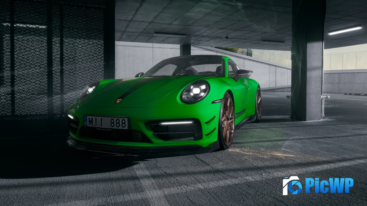 Green Porsche 911 Carrera T 4K PC Wallpaper