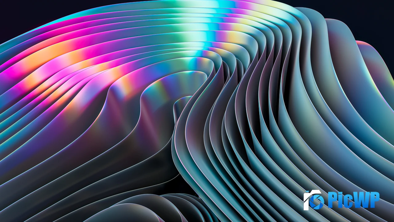 Neon Gradient Abstract 4K PC Wallpaper