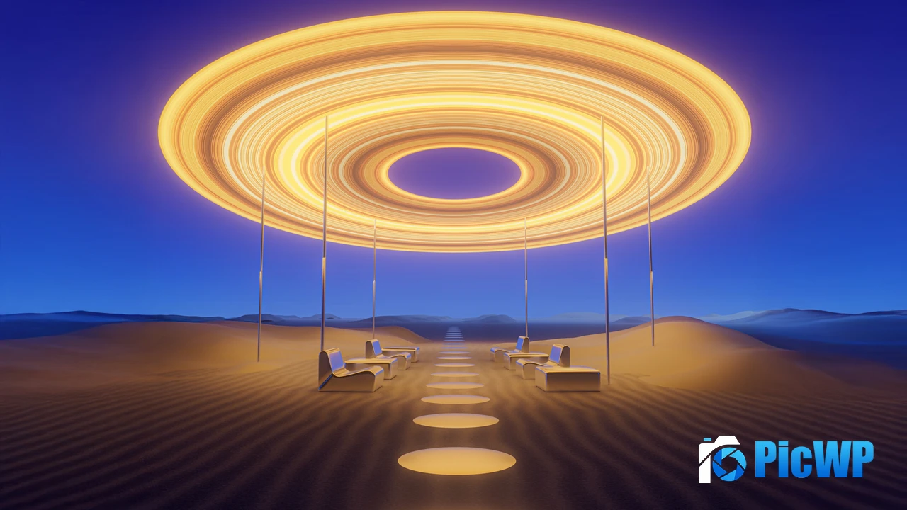 Futuristic Desert 4K PC Wallpaper
