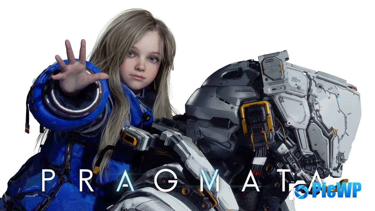 Pragmata White background 4K PC Wallpaper