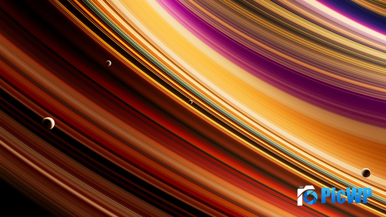 Celestial Planetary rings 4K PC Wallpaper