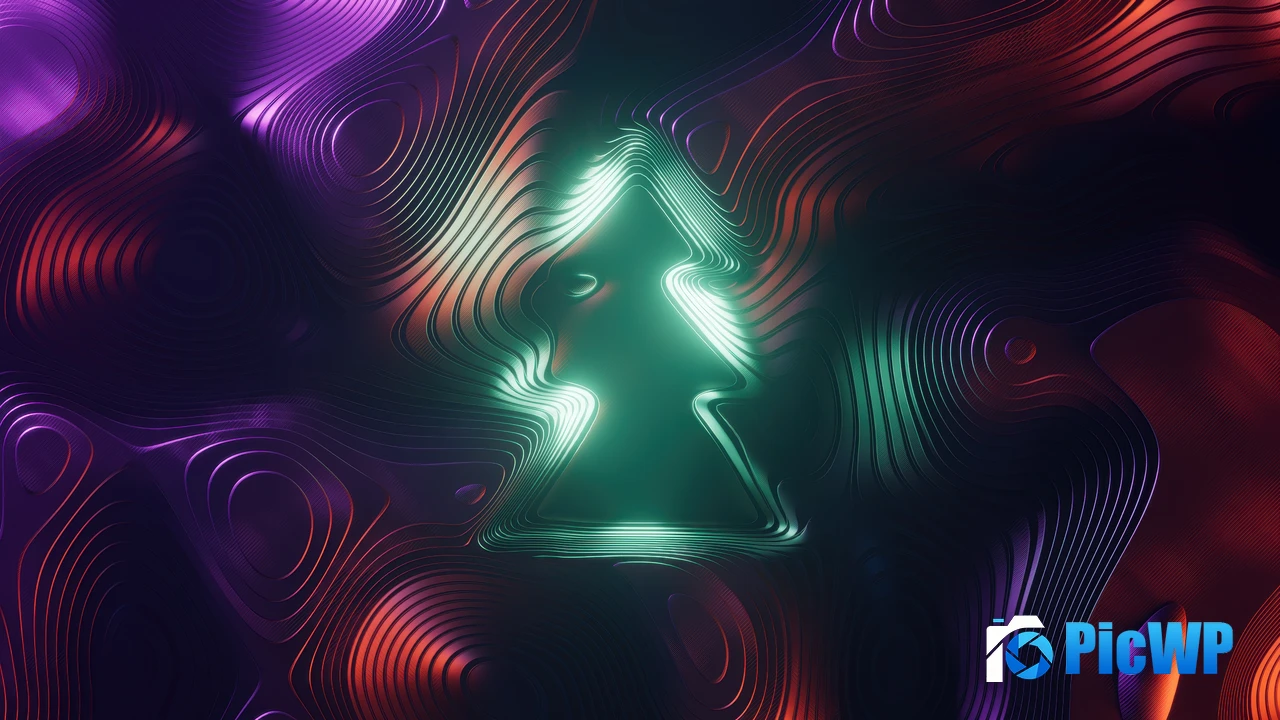 Christmas tree Abstract art 4K PC Wallpaper