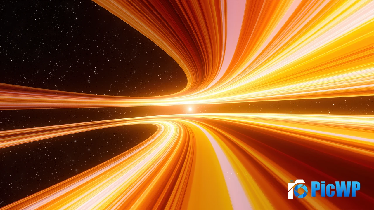 Cosmic phenomena Orange aesthetic 4K PC Wallpaper