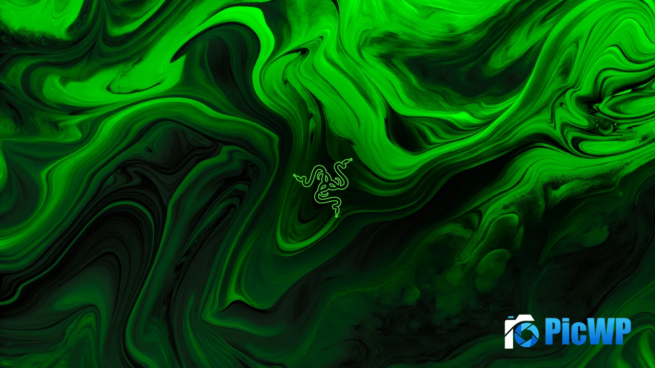 Razer Green abstract 4K PC Wallpaper