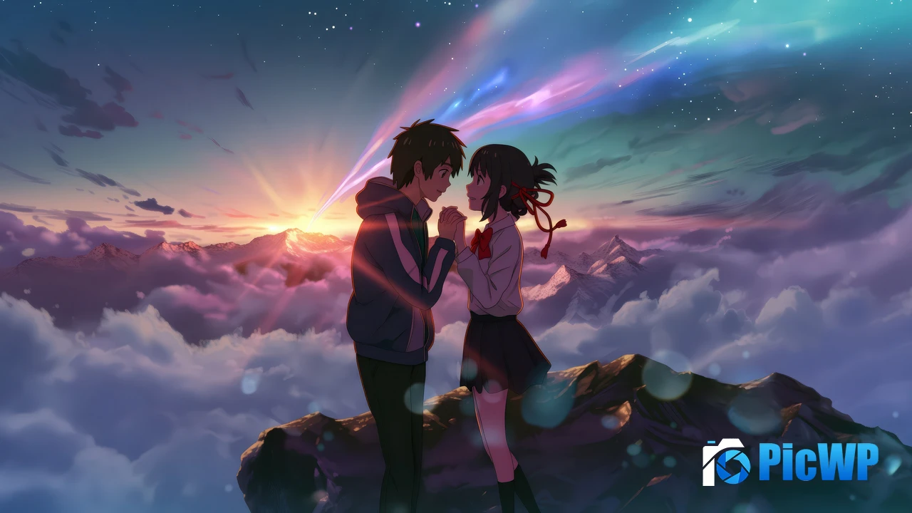 Kimi no Na wa Love couple 4K PC Wallpaper