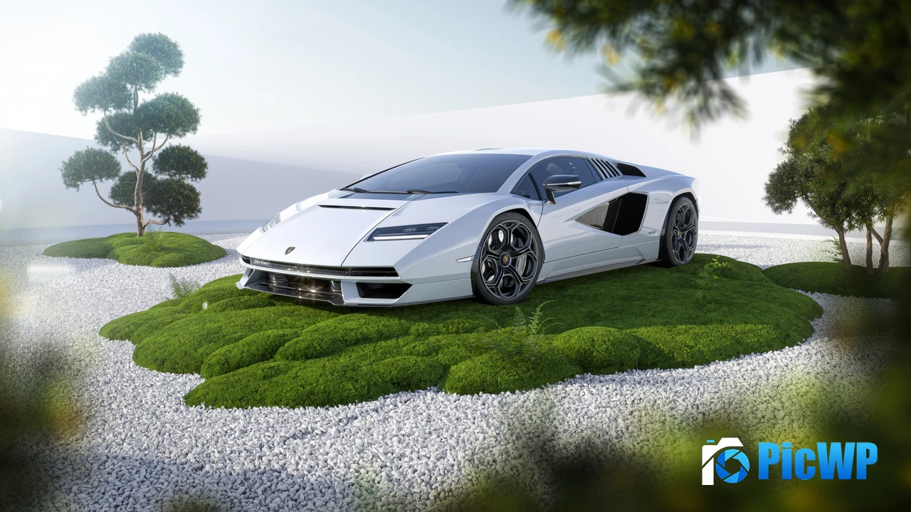 Lamborghini Countach LPI 800-4 CGI 4K PC Wallpaper