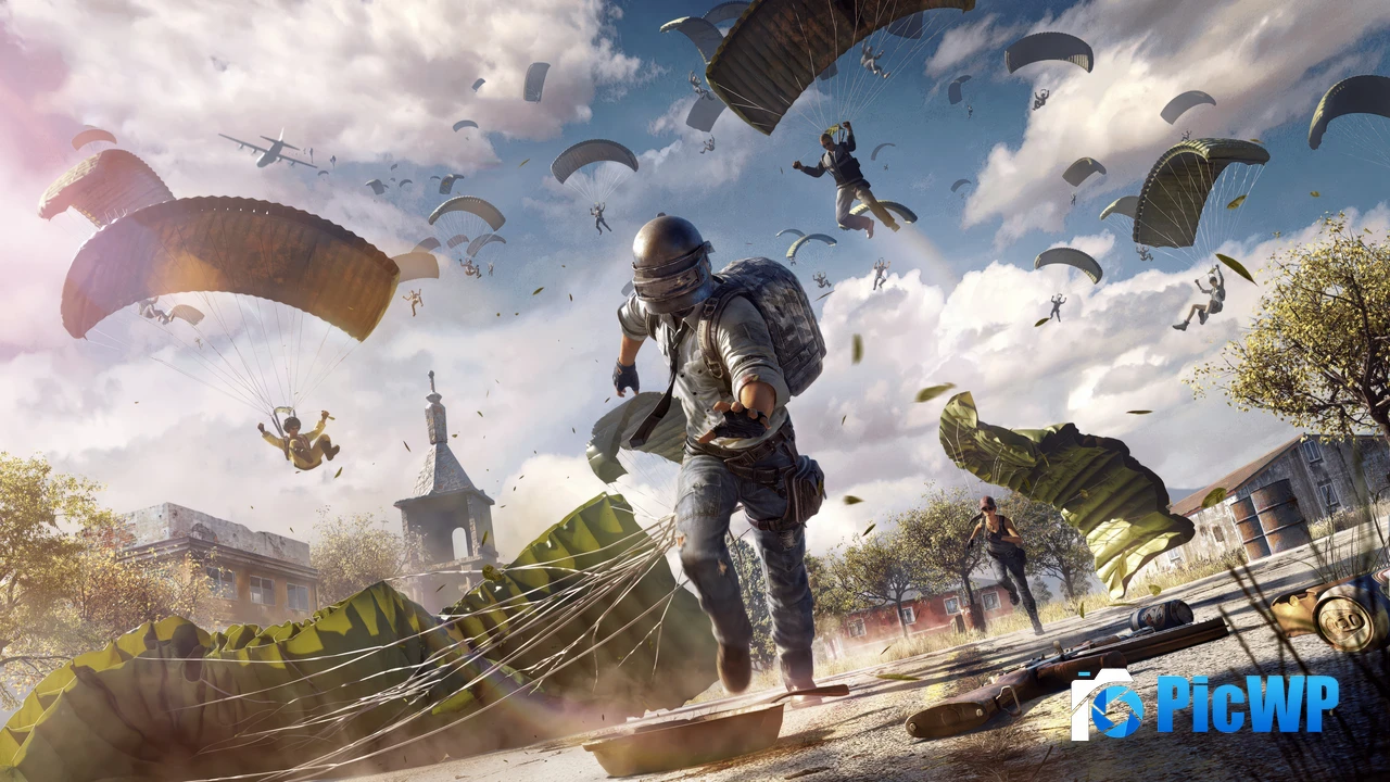 PUBG MOBILE Parachute landing 4K PC Wallpaper