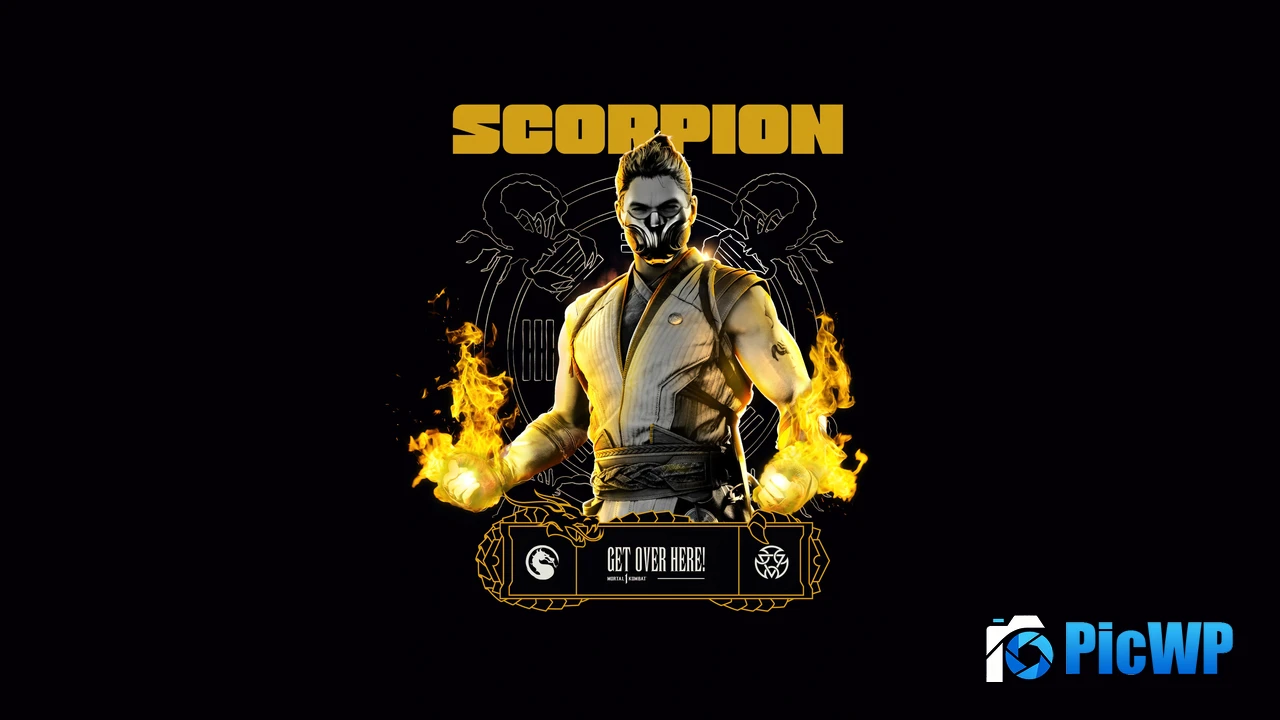 Scorpion (Mortal Kombat) AMOLED 4K PC Wallpaper