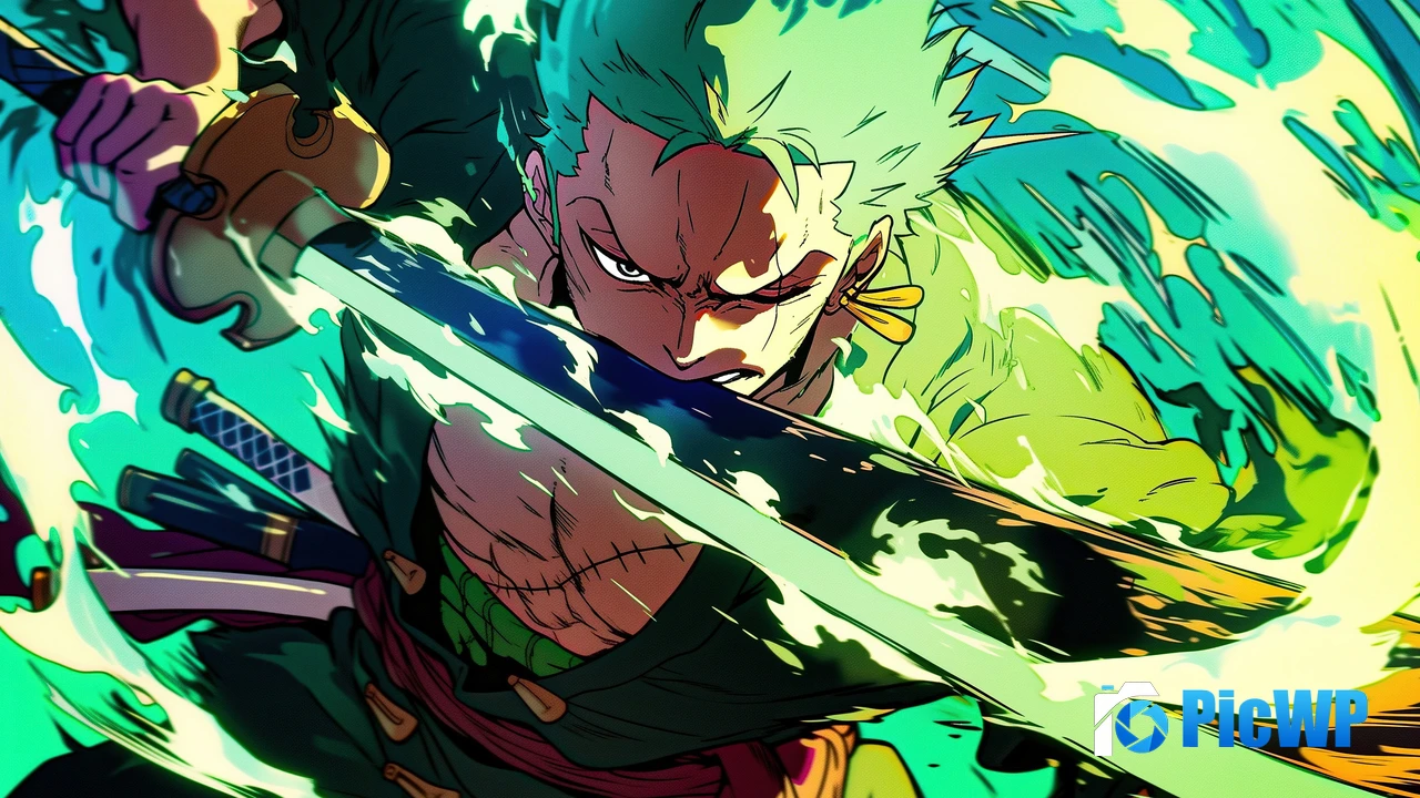 Roronoa Zoro Green 4K PC Wallpaper