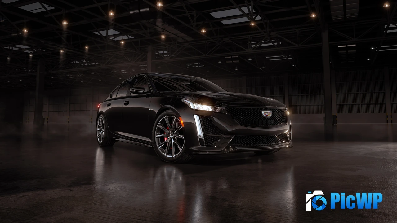 Cadillac CT5-V Blackwing Dark aesthetic 4K PC Wallpaper