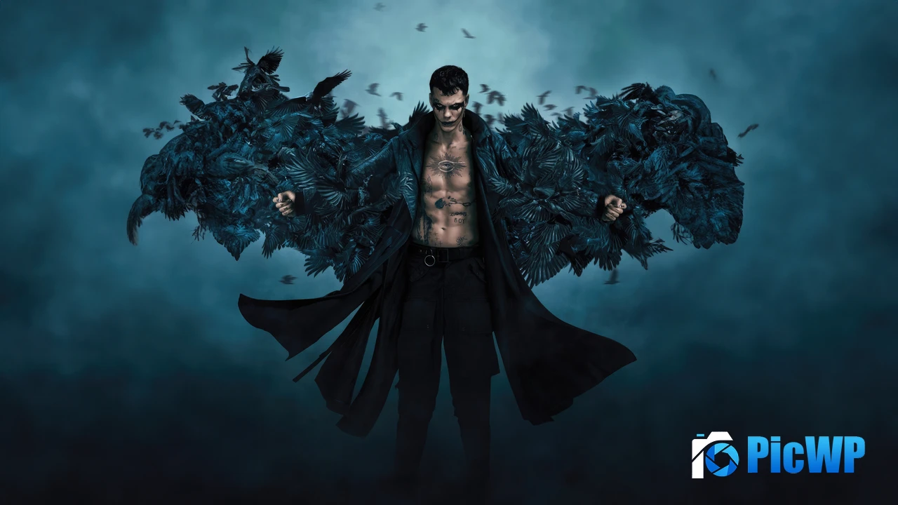 Bill Skarsgard The Crow 4K PC Wallpaper